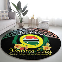 Personalised Penama Day Round Carpet Vanuatu Provinces Polynesian Pattern LT14 - Polynesian Pride