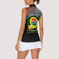 Personalised Penama Day Women Sleeveless Polo Shirt Vanuatu Provinces Polynesian Pattern LT14 - Polynesian Pride