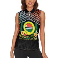 Personalised Penama Day Women Sleeveless Polo Shirt Vanuatu Provinces Polynesian Pattern LT14 - Polynesian Pride
