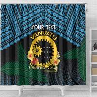 Personalised Sanma Day Shower Curtain Vanuatu Provinces Polynesian Pattern