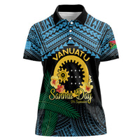 Personalised Sanma Day Women Polo Shirt Vanuatu Provinces Polynesian Pattern