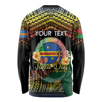 Personalised Tafea Day Long Sleeve Shirt Vanuatu Provinces Polynesian Pattern