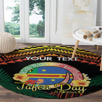 Personalised Tafea Day Round Carpet Vanuatu Provinces Polynesian Pattern LT14 - Polynesian Pride
