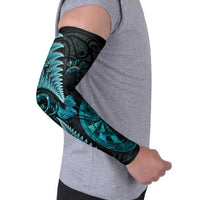 Personalised New Zealand Darts Arm Sleeves Happiness Is A Tight Threesome Maori Paua Shell LT14 - Polynesian Pride