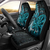 Personalised New Zealand Darts Car Seat Cover Happiness Is A Tight Threesome Maori Paua Shell