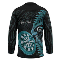 Personalised New Zealand Darts Hockey Jersey Happiness Is A Tight Threesome Maori Paua Shell LT14 - Polynesian Pride