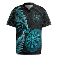 Personalised New Zealand Darts Rugby Jersey Happiness Is A Tight Threesome Maori Paua Shell
