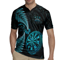Personalised New Zealand Darts Rugby Jersey Happiness Is A Tight Threesome Maori Paua Shell