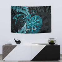 Personalised New Zealand Darts Tapestry Happiness Is A Tight Threesome Maori Paua Shell