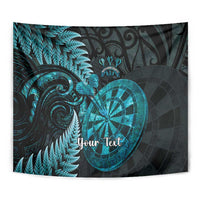 Personalised New Zealand Darts Tapestry Happiness Is A Tight Threesome Maori Paua Shell