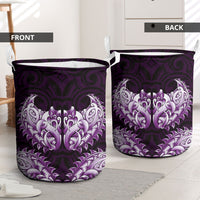 New Zealand Ta Moko Laundry Basket Aotearoa Maori Chest Tattoo Purple LT14 - Polynesian Pride