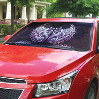 New Zealand Ta Moko Auto Sun Shade Aotearoa Maori Chest Tattoo Purple LT14 - Polynesian Pride