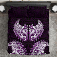 New Zealand Ta Moko Bedding Set Aotearoa Maori Chest Tattoo Purple LT14 Purple - Polynesian Pride