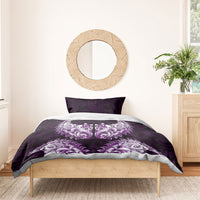 New Zealand Ta Moko Bedding Set Aotearoa Maori Chest Tattoo Purple LT14 - Polynesian Pride