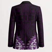 New Zealand Ta Moko Blazer Aotearoa Maori Chest Tattoo Purple LT14 - Polynesian Pride