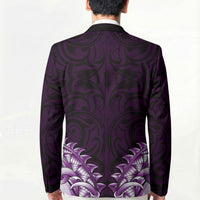 New Zealand Ta Moko Blazer Aotearoa Maori Chest Tattoo Purple LT14 - Polynesian Pride