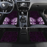 New Zealand Ta Moko Car Mats Aotearoa Maori Chest Tattoo Purple LT14 Set 4pcs Purple - Polynesian Pride