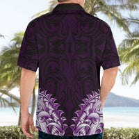 New Zealand Ta Moko Hawaiian Shirt Aotearoa Maori Chest Tattoo Purple LT14 - Polynesian Pride