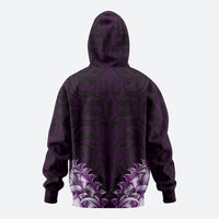 New Zealand Ta Moko Hoodie Aotearoa Maori Chest Tattoo Purple LT14 - Polynesian Pride