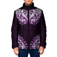 New Zealand Ta Moko Padded Jacket Aotearoa Maori Chest Tattoo Purple LT14 Men Purple - Polynesian Pride