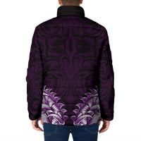 New Zealand Ta Moko Padded Jacket Aotearoa Maori Chest Tattoo Purple LT14 - Polynesian Pride