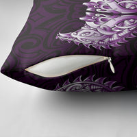 New Zealand Ta Moko Pillow Cover Aotearoa Maori Chest Tattoo Purple LT14 - Polynesian Pride