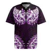 New Zealand Ta Moko Rugby Jersey Aotearoa Maori Chest Tattoo Purple LT14 Purple - Polynesian Pride