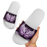 New Zealand Ta Moko Slide Sandals Aotearoa Maori Chest Tattoo Purple LT14 - Polynesian Pride