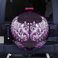 New Zealand Ta Moko Spare Tire Cover Aotearoa Maori Chest Tattoo Purple LT14 No hole Purple - Polynesian Pride