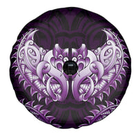 New Zealand Ta Moko Spare Tire Cover Aotearoa Maori Chest Tattoo Purple LT14 - Polynesian Pride