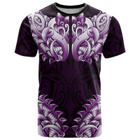 New Zealand Ta Moko T Shirt Aotearoa Maori Chest Tattoo Purple LT14 Purple - Polynesian Pride