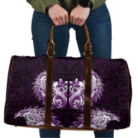 New Zealand Ta Moko Travel Bag Aotearoa Maori Chest Tattoo Purple LT14 Purple - Polynesian Pride