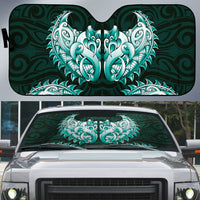 New Zealand Ta Moko Auto Sun Shade Aotearoa Maori Chest Tattoo Turquoise LT14 Turquoise - Polynesian Pride
