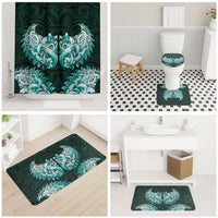 New Zealand Ta Moko Bathroom Set Aotearoa Maori Chest Tattoo Turquoise LT14 - Polynesian Pride