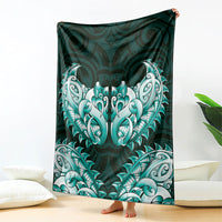 New Zealand Ta Moko Blanket Aotearoa Maori Chest Tattoo Turquoise LT14 - Polynesian Pride
