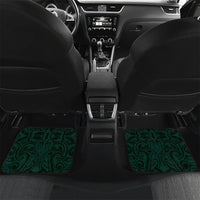 New Zealand Ta Moko Car Mats Aotearoa Maori Chest Tattoo Turquoise LT14 Set 2pcs - Back Turquoise - Polynesian Pride