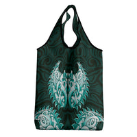 New Zealand Ta Moko Grocery Bag Aotearoa Maori Chest Tattoo Turquoise LT14 - Polynesian Pride