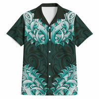 New Zealand Ta Moko Hawaiian Shirt Aotearoa Maori Chest Tattoo Turquoise LT14 Turquoise - Polynesian Pride