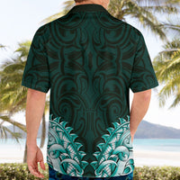 New Zealand Ta Moko Hawaiian Shirt Aotearoa Maori Chest Tattoo Turquoise LT14 - Polynesian Pride