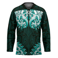 New Zealand Ta Moko Hockey Jersey Aotearoa Maori Chest Tattoo Turquoise LT14 Unisex Turquoise - Polynesian Pride