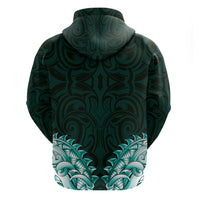 New Zealand Ta Moko Hoodie Aotearoa Maori Chest Tattoo Turquoise LT14 - Polynesian Pride