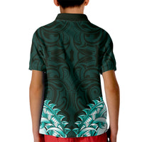 New Zealand Ta Moko Kid Polo Shirt Aotearoa Maori Chest Tattoo Turquoise LT14 - Polynesian Pride