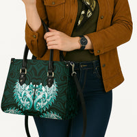 New Zealand Ta Moko Leather Bag Aotearoa Maori Chest Tattoo Turquoise LT14 - Polynesian Pride
