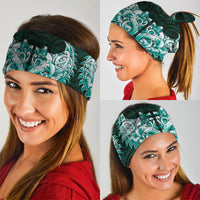 New Zealand Ta Moko Neck Gaiter Aotearoa Maori Chest Tattoo Turquoise LT14 - Polynesian Pride