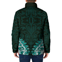 New Zealand Ta Moko Padded Jacket Aotearoa Maori Chest Tattoo Turquoise LT14 - Polynesian Pride