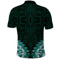 New Zealand Ta Moko Polo Shirt Aotearoa Maori Chest Tattoo Turquoise LT14 - Polynesian Pride