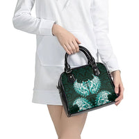 New Zealand Ta Moko Shoulder Handbag Aotearoa Maori Chest Tattoo Turquoise LT14 - Polynesian Pride