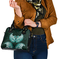 New Zealand Ta Moko Shoulder Handbag Aotearoa Maori Chest Tattoo Turquoise LT14 - Polynesian Pride