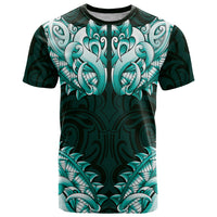 New Zealand Ta Moko T Shirt Aotearoa Maori Chest Tattoo Turquoise LT14 Turquoise - Polynesian Pride