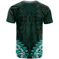 New Zealand Ta Moko T Shirt Aotearoa Maori Chest Tattoo Turquoise LT14 - Polynesian Pride